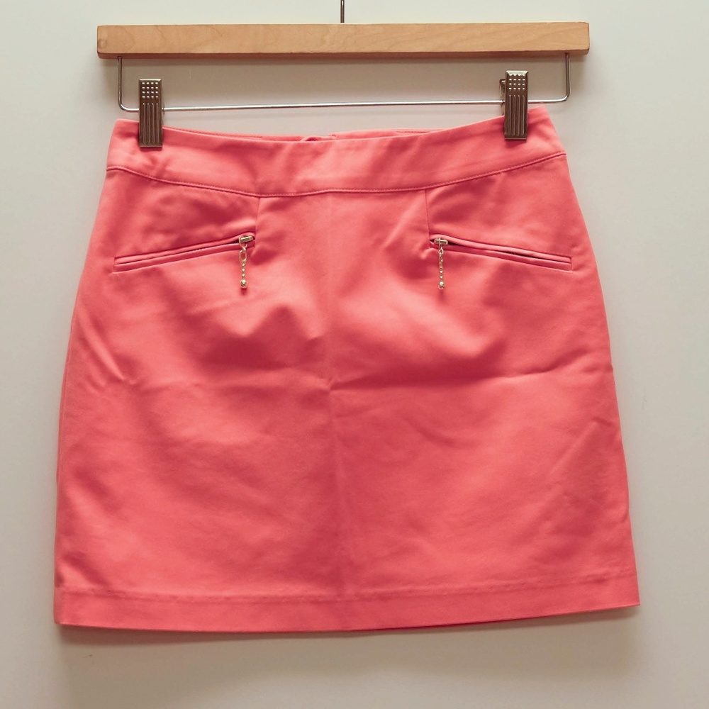 H&M Coral Pink Mini Skirt Sz 2